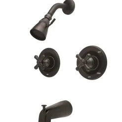 Sale Water Saving Vintage Tub and Shower Faucet with Pressure Balanced Valve and Dual Handle Tub & Shower Sets
