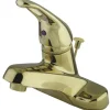 Sale Water Saving Wyndham Centerset Lavatory Faucet with Single Loop Handle and ABS Pop-up 4" Center Set