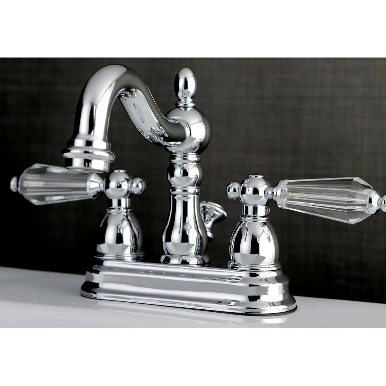 Wilshire Classic 4" Centerset Lavatory Faucet with Brass Pop-up 4" Center Set
