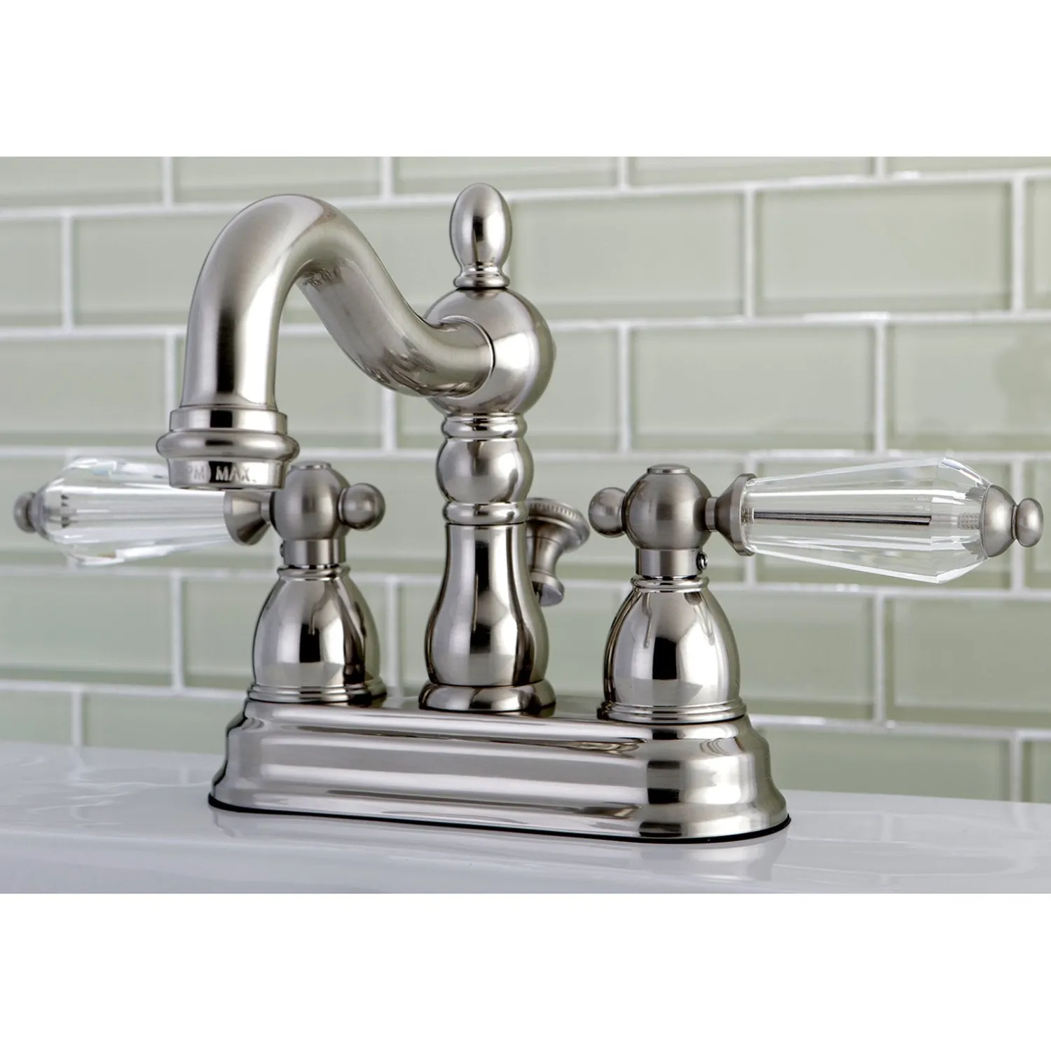 Wilshire Classic 4" Centerset Lavatory Faucet with Brass Pop-up 4" Center Set