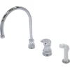 Online Wyndham Single Loop Handle Widespread Kitchen Faucet with White Sprayer Widespread Kitchen Faucets|Faucets With Side Spray