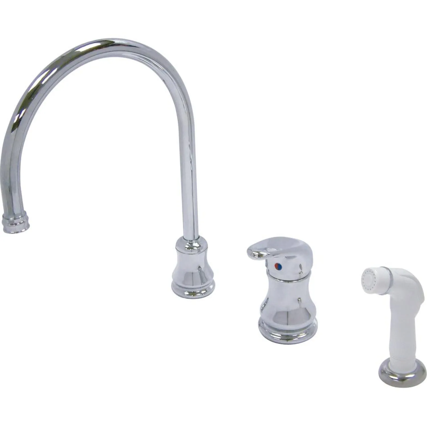 Online Wyndham Single Loop Handle Widespread Kitchen Faucet with White Sprayer Widespread Kitchen Faucets|Faucets With Side Spray