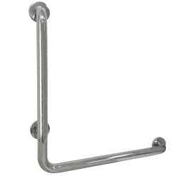 Clearance 24" x 24" L-Shaped Stainless Steel ADA Grab Grab Bars