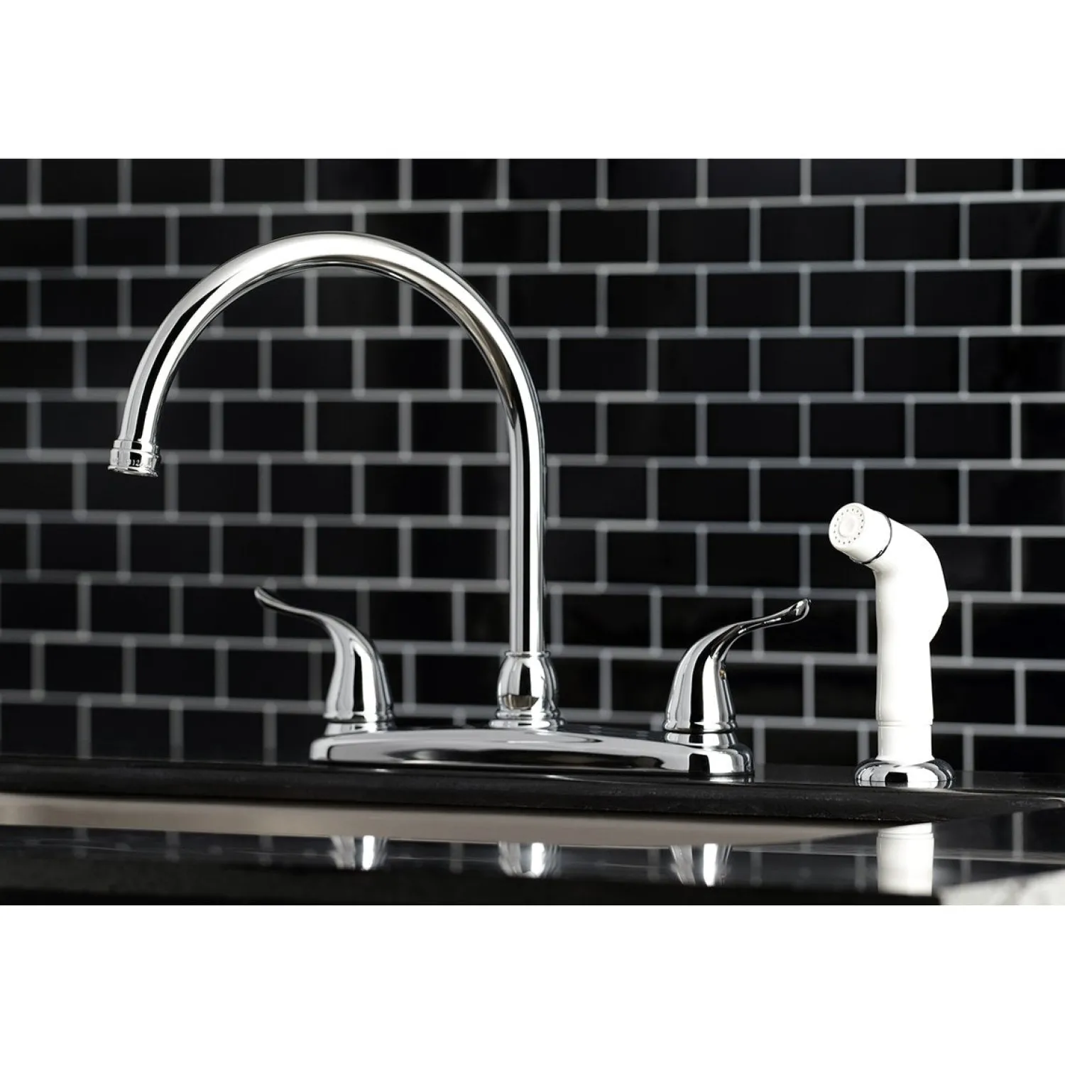 New Yosemite 8" Centerset Kitchen Faucet with Sprayer Faucets With Side Spray