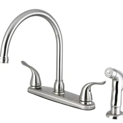Outlet Yosemite 8-Inch Centerset Kitchen Faucet with Matching Side Sprayer Faucets With Side Spray