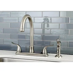 Outlet Yosemite 8-Inch Centerset Kitchen Faucet with Side Sprayer Faucets With Side Spray