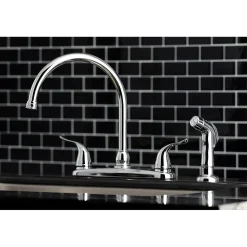 New Yosemite 8-Inch Centerset Kitchen Faucet with Sprayer Faucets With Side Spray
