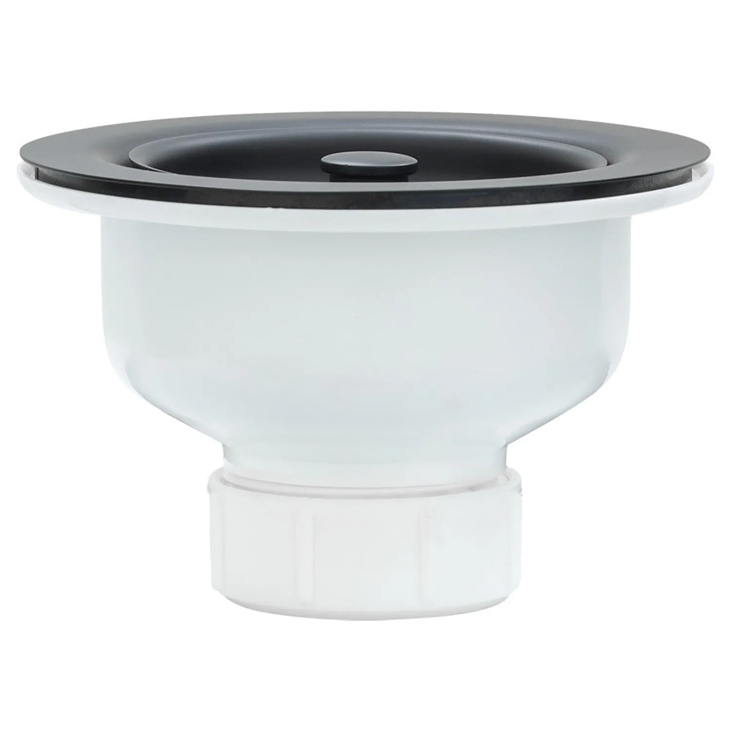 Outlet 3.5″ Kitchen Basket Strainer Drain in Matte Black Sink Drains, Disposer Flanges & Air Gaps