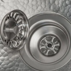 3.5″ Kitchen, Prep, Bar Basket Strainer Drain – Brushed Nickel Sink Drains, Disposer Flanges & Air Gaps