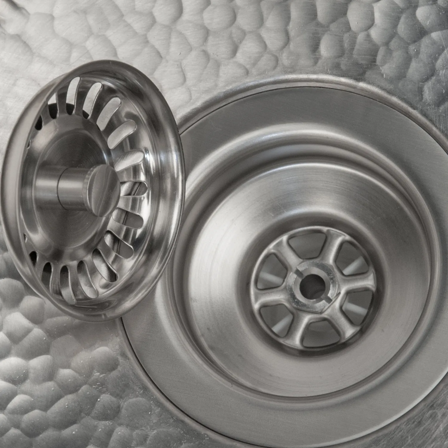 3.5″ Kitchen, Prep, Bar Basket Strainer Drain – Brushed Nickel Sink Drains, Disposer Flanges & Air Gaps