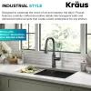 Online Allyn Black Stainless Nut & Bolt Diamond Cut Kitchen Faucet Single Hole