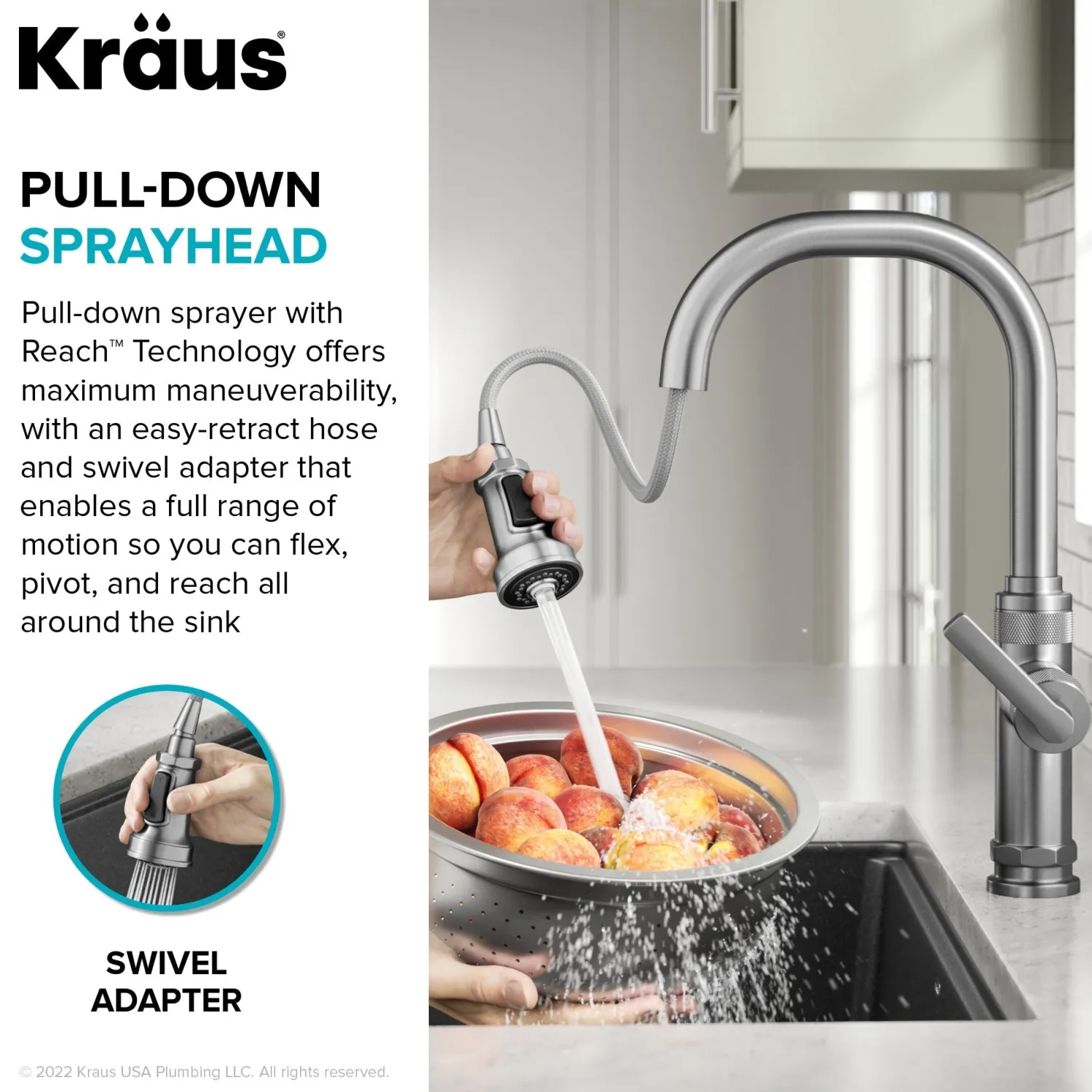 Online Allyn Black Stainless Nut & Bolt Diamond Cut Kitchen Faucet Single Hole