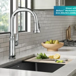 Best Allyn Chrome Nut & Bolt Diamond Cut Kitchen Faucet Single Hole