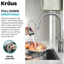 Best Allyn Chrome Nut & Bolt Diamond Cut Kitchen Faucet Single Hole
