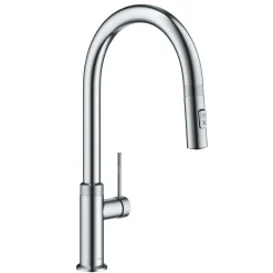 Clearance Allyn Chrome Single Handle Kitchen Faucet with Diamond Cut- ** Discontinued Single Hole