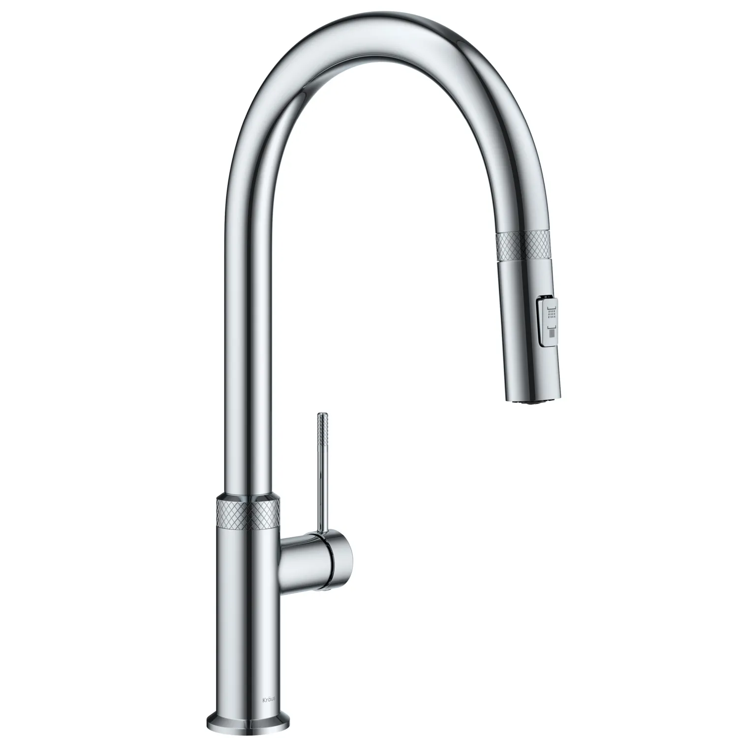 Clearance Allyn Chrome Single Handle Kitchen Faucet with Diamond Cut- ** Discontinued Single Hole