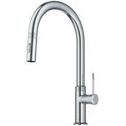 Clearance Allyn Chrome Single Handle Kitchen Faucet with Diamond Cut- ** Discontinued Single Hole