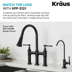 Outlet Allyn Drinking Water Dispenser Kitchen Faucet in Matte Black Single Hole|Water Filter Faucets