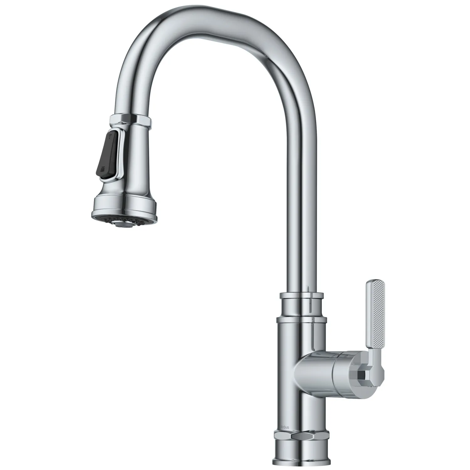 Best Allyn Industrial Pull-Down Kitchen Faucet in Chrome Single Hole