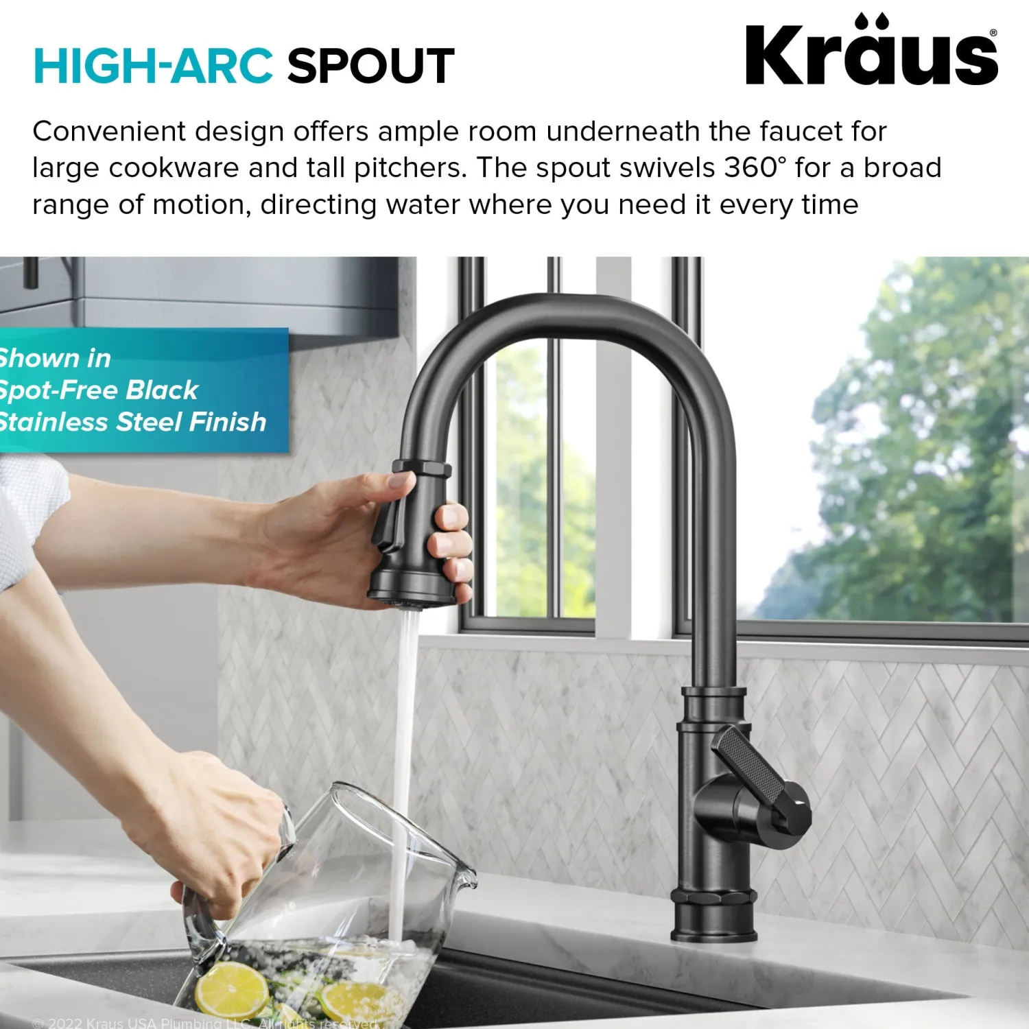 Best Allyn Industrial Pull-Down Kitchen Faucet in Chrome Single Hole