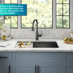 Best Allyn Industrial Pull-Down Kitchen Faucet in Chrome Single Hole
