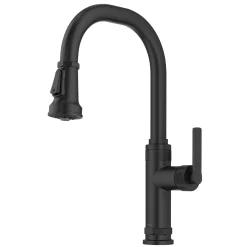 Allyn Matte Black Nut & Bolt Diamond Cut Kitchen Faucet Single Hole