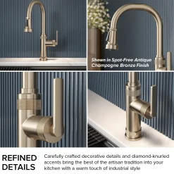 Allyn Matte Black Nut & Bolt Diamond Cut Kitchen Faucet Single Hole