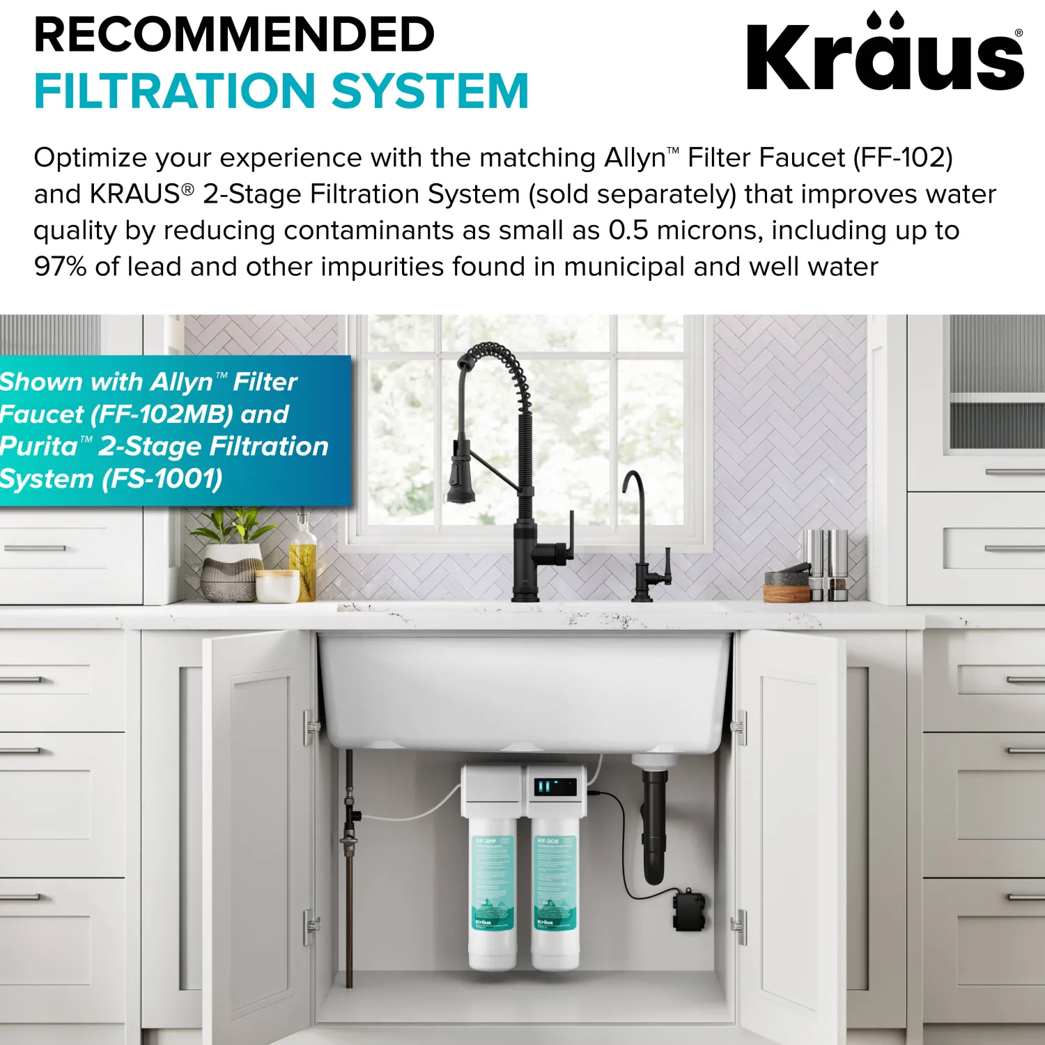 Outlet Allyn Single Handle Pull Down Kitchen Faucet in Spot-Free Brushed Brass + Matte Black Single Hole