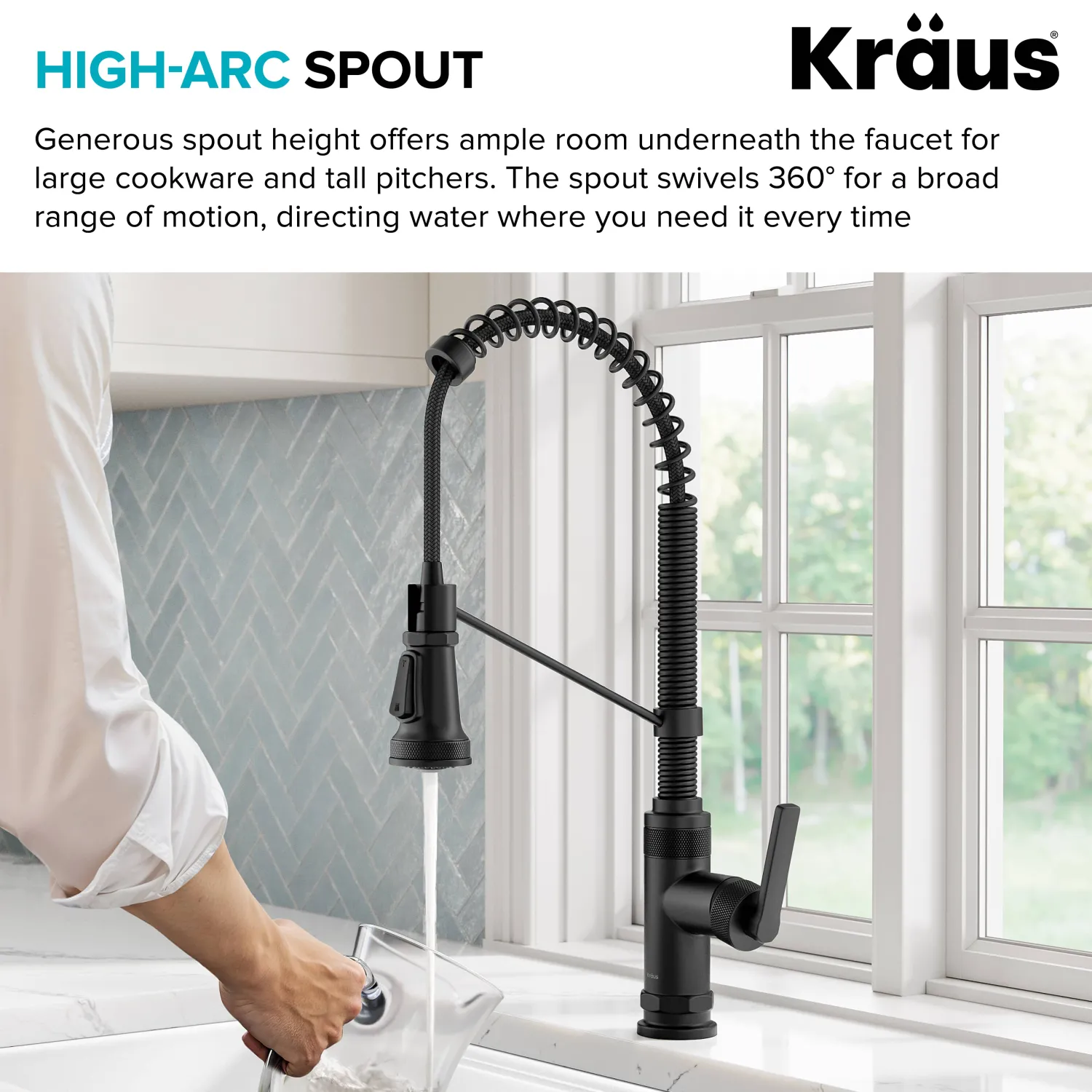 Outlet Allyn Single Handle Pull Down Kitchen Faucet in Matte Black Single Hole