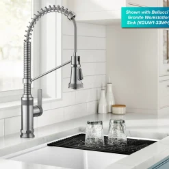 Discount Allyn Single Handle Pull Down Kitchen Faucet in Spot-Free Stainless Steel Single Hole