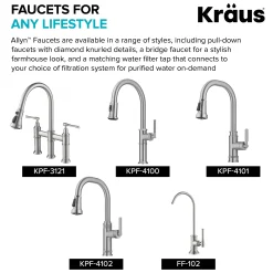 Discount Allyn Single Handle Pull Down Kitchen Faucet in Spot-Free Stainless Steel Single Hole