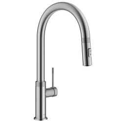 Hot Allyn Stainless Single Handle Kitchen Faucet with Diamond Cut Single Hole
