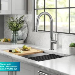 Hot Allyn Stainless Single Handle Kitchen Faucet with Diamond Cut Single Hole