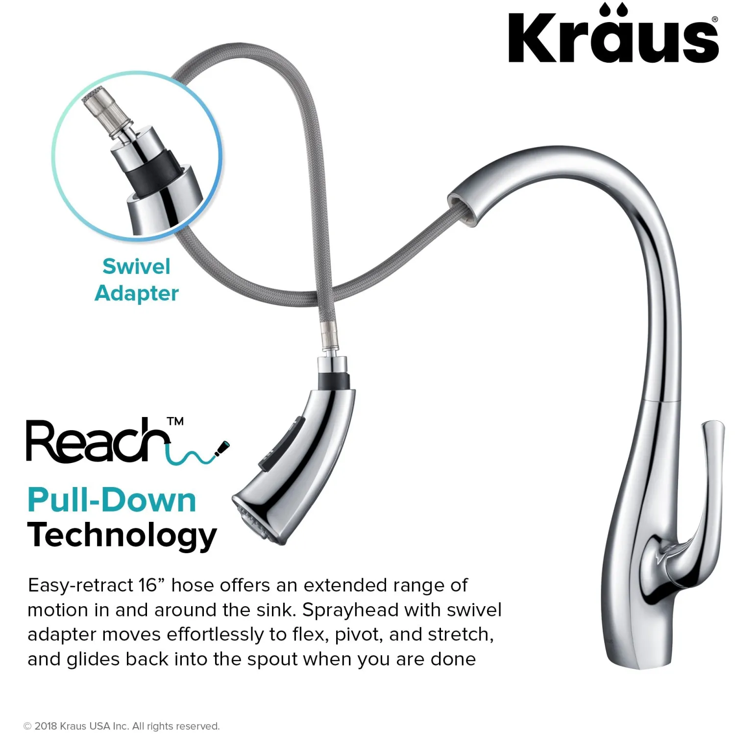 Best Ansel Dual Function Pull-Down Kitchen Faucet in Chrome - Discontinued Single Hole
