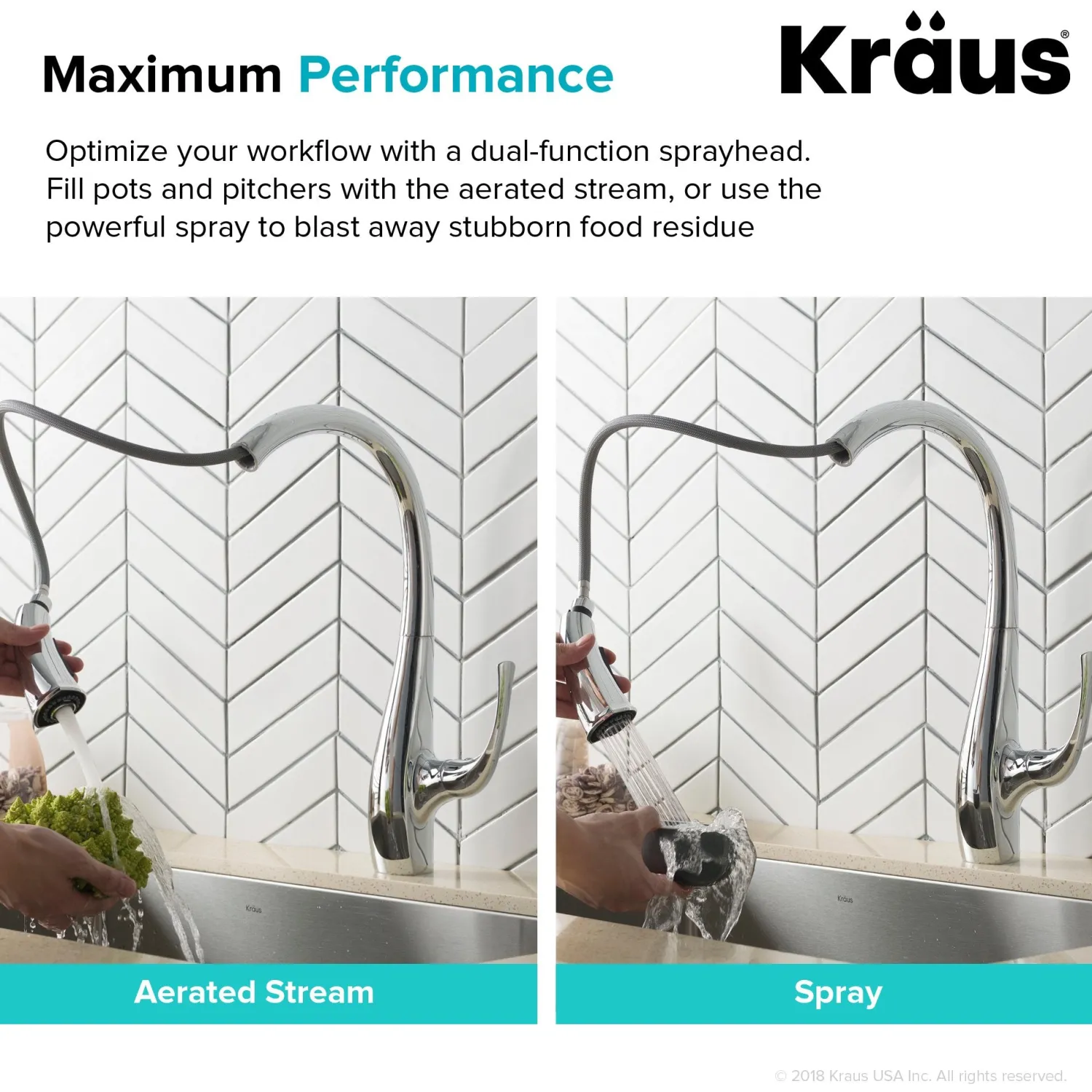 Best Ansel Dual Function Pull-Down Kitchen Faucet in Chrome - Discontinued Single Hole