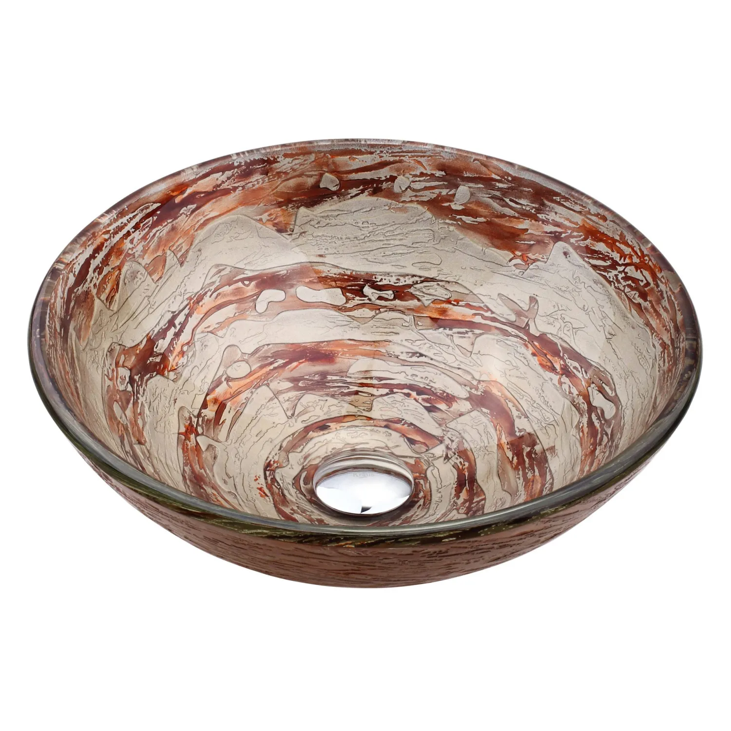 Sale Ares Glass Vessel Bathroom Sink with PU-MR Above Counter / Vessel Sinks