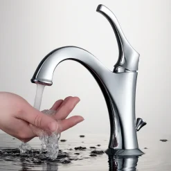 Best Arlo Single Handle Basin Bathroom Faucet in Chrome Single Hole