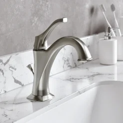 Sale Arlo Single Handle Basin Bathroom Faucet in Spot-Free all-Brite Brushed Nickel Single Hole