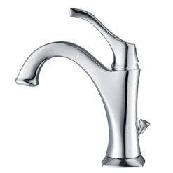 Hot Arlo Single Handle Bathroom Faucet with Lift Rod Drain and Deck Plate in Chrome Single Hole