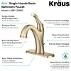Hot Arlo Single Handle Bathroom Faucet with Lift Rod Drain and Deck Plate in Brushed Gold Single Hole
