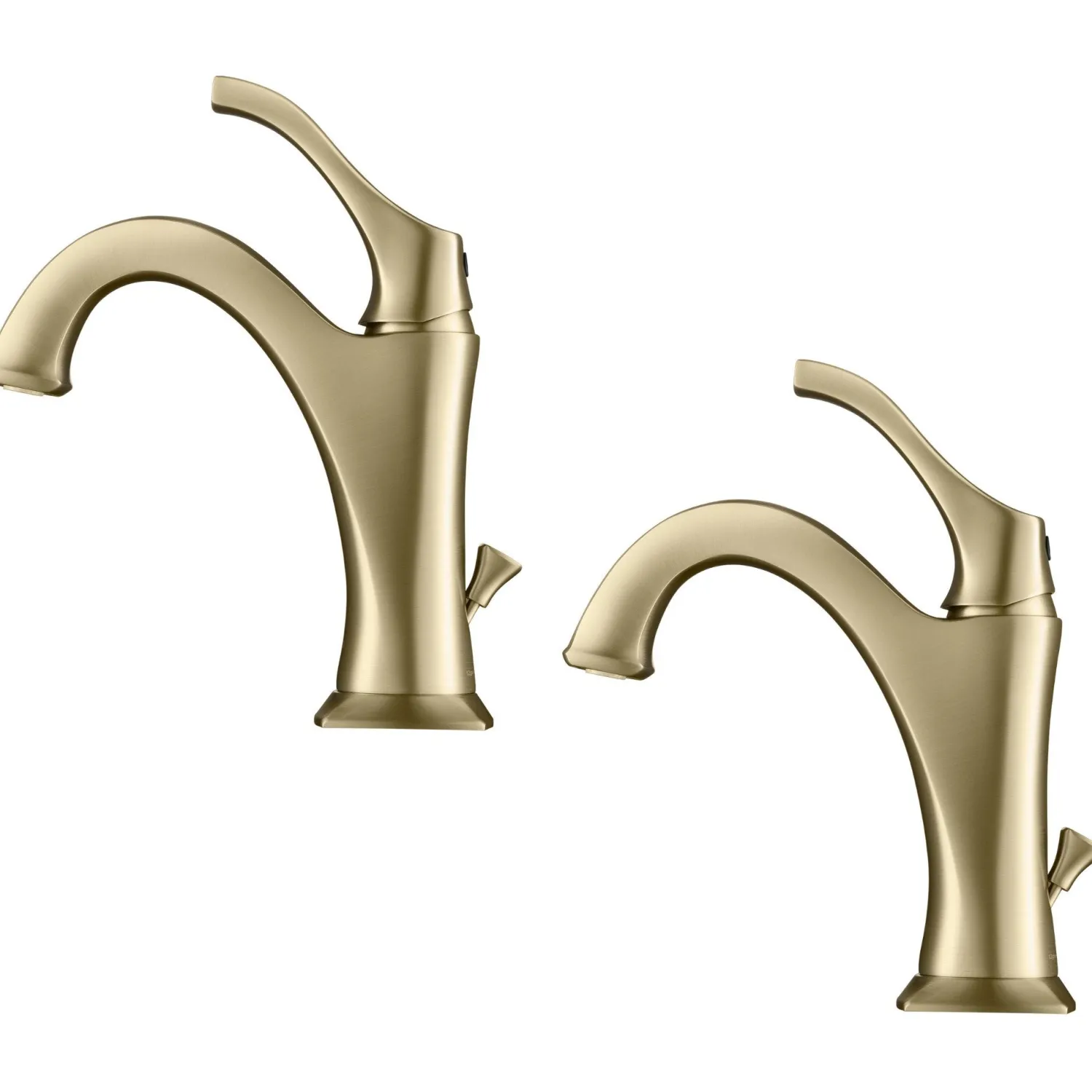 Hot Arlo Single Handle Bathroom Faucet with Lift Rod Drain and Deck Plate in Brushed Gold Single Hole