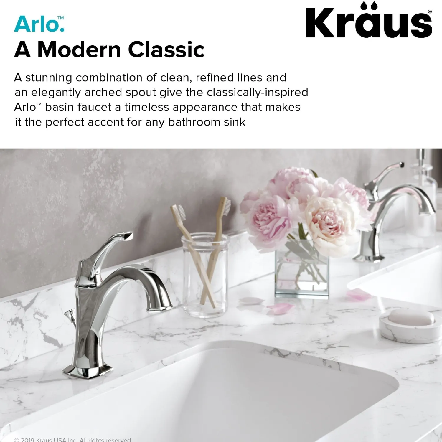 Hot Arlo Single Handle Bathroom Faucet with Lift Rod Drain and Deck Plate in Brushed Gold Single Hole