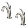 Hot Arlo Single Handle Bathroom Faucet with Lift Rod Drain and Deck Plate in Spot Free Stainless Steel Single Hole