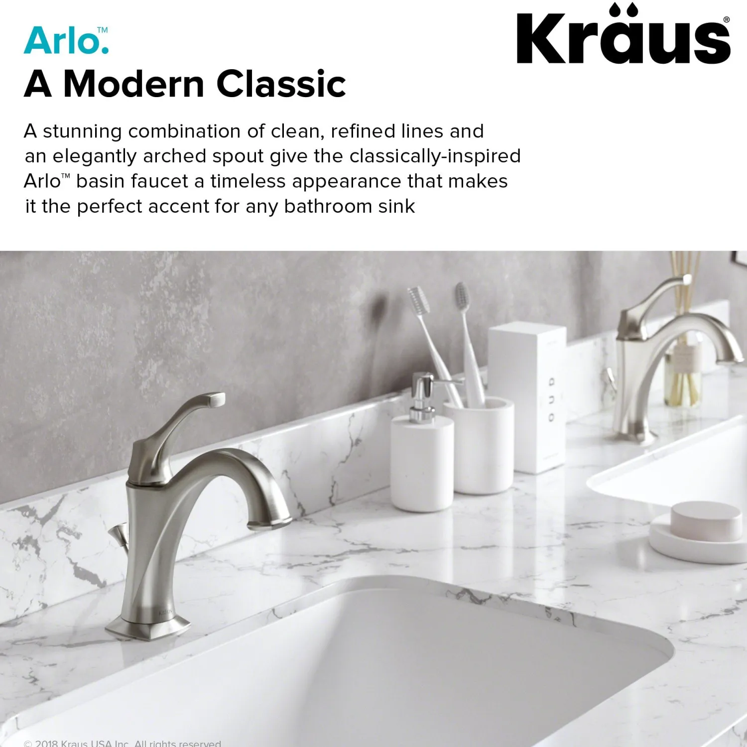 Hot Arlo Single Handle Bathroom Faucet with Lift Rod Drain and Deck Plate in Spot Free Stainless Steel Single Hole