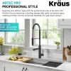 Outlet  Artec Pro Commercial Style Single Handle Kitchen Faucet with Pot Filler in Matte Black Single Hole