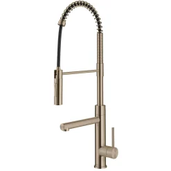Artec Pro Commercial Style Single Handle Kitchen Faucet with Pot Filler in Spot Free Antique Champagne Bronze Single Hole