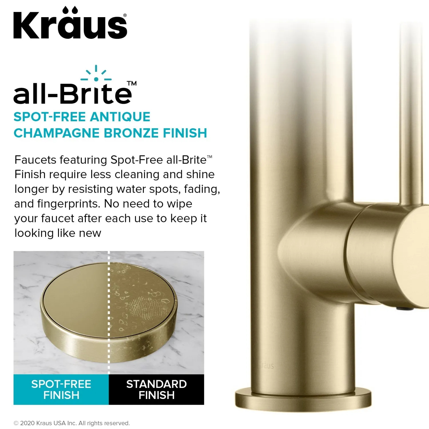 Artec Pro 2-Function Commercial Style Pre-Rinse Kitchen Faucet in Spot Free Antique Champagne Bronze with Soap Dispenser Single Hole