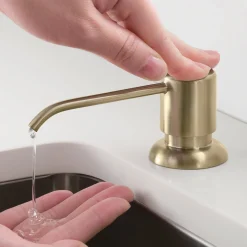Artec Pro 2-Function Commercial Style Pre-Rinse Kitchen Faucet in Spot Free Antique Champagne Bronze with Soap Dispenser Single Hole