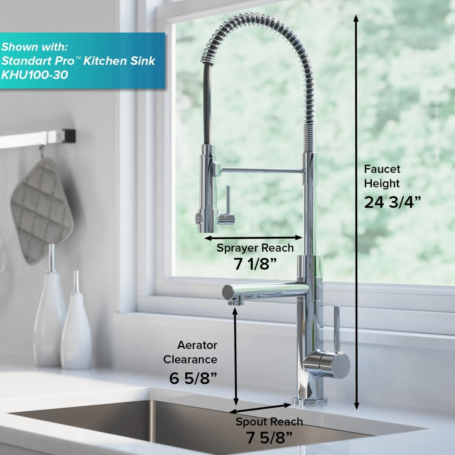 Artec Pro 2-Function Commercial Style Pre-Rinse Kitchen Faucet in Spot Free Antique Champagne Bronze with Soap Dispenser Single Hole
