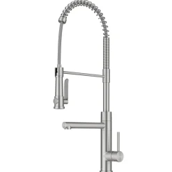 Artec Pro 2-Function Single Handle Pull Down Kitchen Faucet in Spot-Free Stainless Steel Single Hole